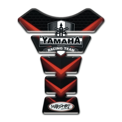 Yamaha Tank Guard Pads Red V Shape Lights Design 