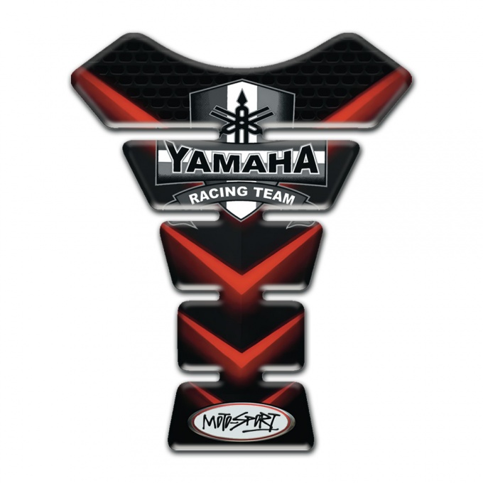 Yamaha Tank Guard Pads Red V Shape Lights Design 