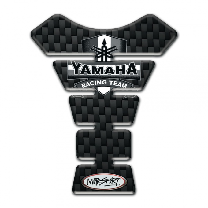 Yamaha Tank Pad Motorbike Black Fibers Design 