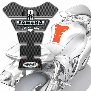 Yamaha Tank Fuse Clear Dark Design Racing Team Logo 
