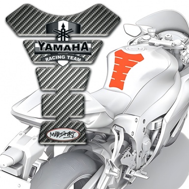 Yamaha Tank Pad Motorbike Classic Carbon Racing Team logo 