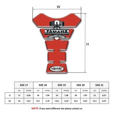 Yamaha  Tank Pad Protector Red Design Moto Sport Style 