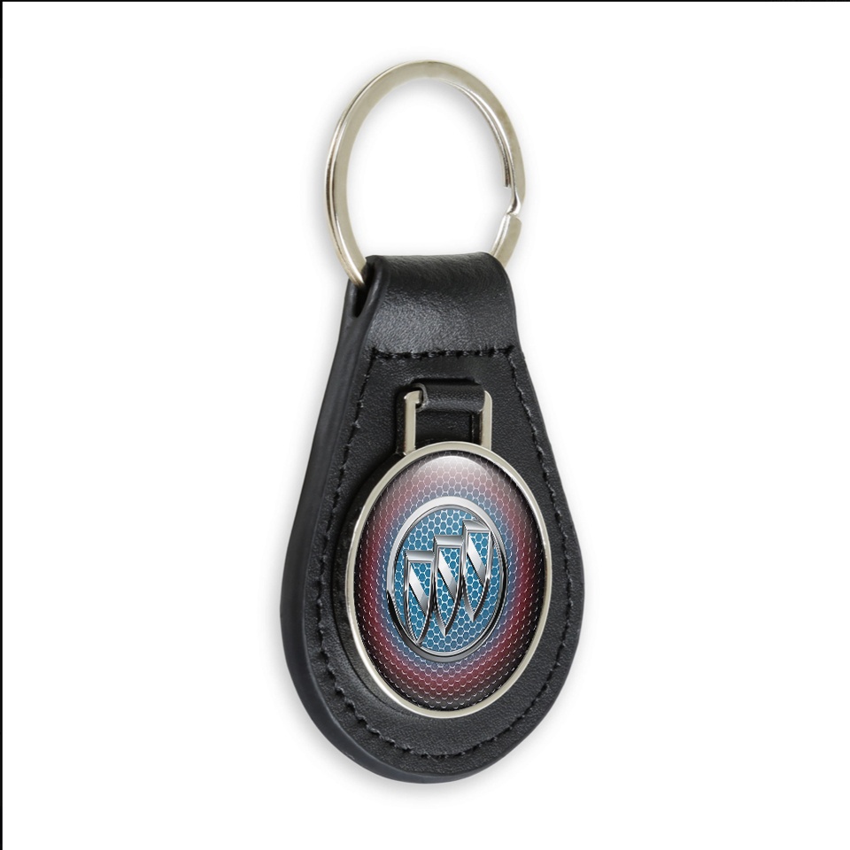 Buick Leather Keychain Red Blue Chrome Design | Keychains | Accessories ...