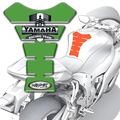 Yamaha Tank Pad Motorbike Green Design Moto Sport style 