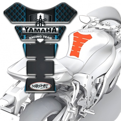 Yamaha Tank Protector Neon Mesh Motif Racing Team logo 
