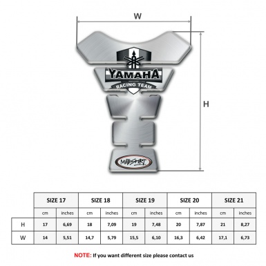 Yamaha Tank Protector Silver Design Moto Sport Edition 