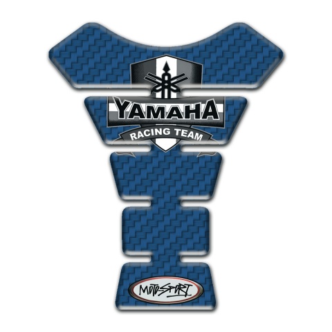 Yamaha Tank Guard Pads Navy Blue Carbon Design 