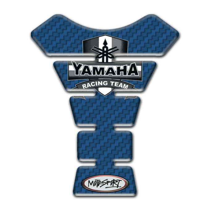 Yamaha Tank Guard Pads Navy Blue Carbon Design 