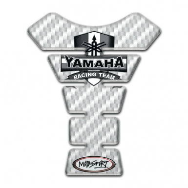 Yamaha Tank Fuse White Carbon Base Racing Team Style 