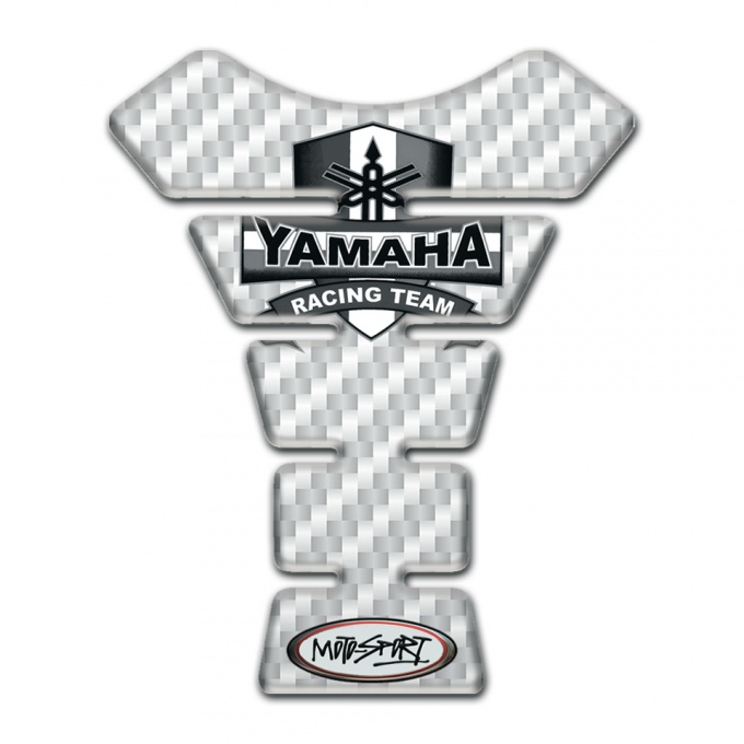Yamaha Tank Fuse White Carbon Base Racing Team Style 