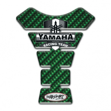 Yamaha Tank Pad Motorbike Green Carbon Design Moto Sport Style 