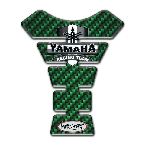 Yamaha Tank Pad Motorbike Green Carbon Design Moto Sport Style 
