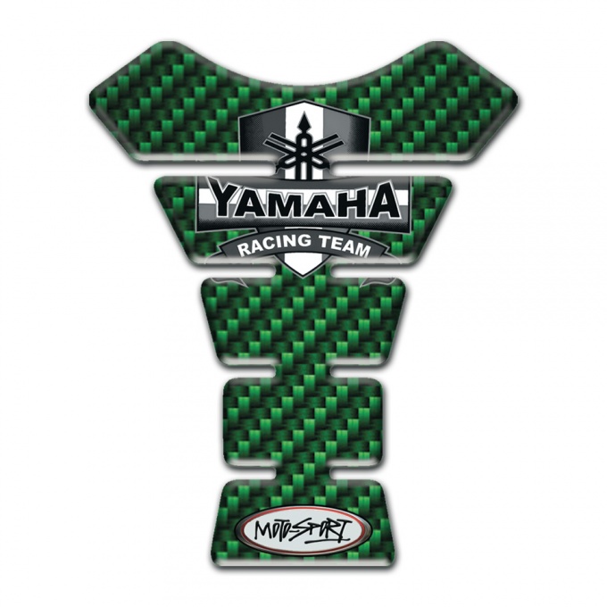 Yamaha Tank Pad Motorbike Green Carbon Design Moto Sport Style 