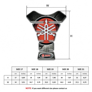 Yamaha Tank Pad Protector Stylish Design Red logo 