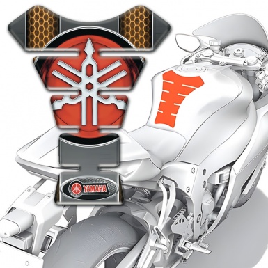 Yamaha Tank Fuse Honeycomb Motive Classic Logo 