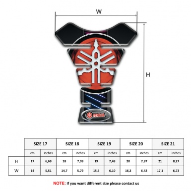 Yamaha Tank Protector Neon Lines base Classic Red Logo 