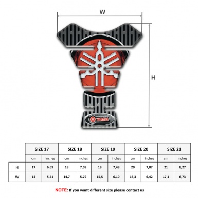 Yamaha Tank Pad Protector Metal Ornament Design Big logo Style 