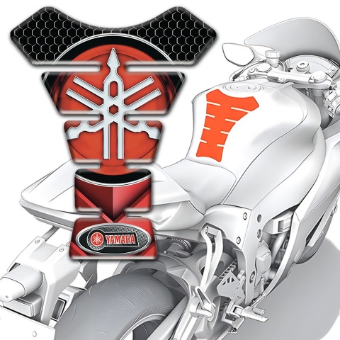 Yamaha Tank Fuse Red Black Base Big logo Style 