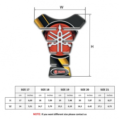 Yamaha Tank Pad Motorbike Diagonal Yellow Band Design Big Logo Style