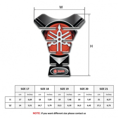 Yamaha Tank Protector Metal Detail Base Big Logo Style 