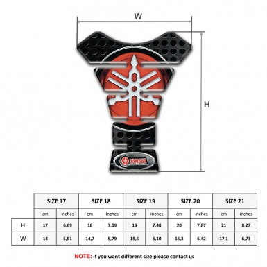 Yamaha Tank Guard Pads Black Perforated Base Big Red Logo 