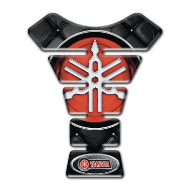 Yamaha Tank Pad Protector Black Leather effect and Big Red Logo 