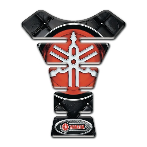 Yamaha Tank Pad Protector Black Leather effect and Big Red Logo 