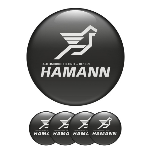BMW Hamann Silicone Stickers Center Hub White Logo