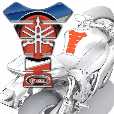 Yamaha Tank Pad Protector Blue Red Design Big Logo Style 