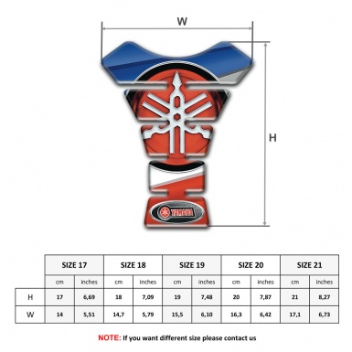 Yamaha Tank Pad Protector Blue Red Design Big Logo Style 