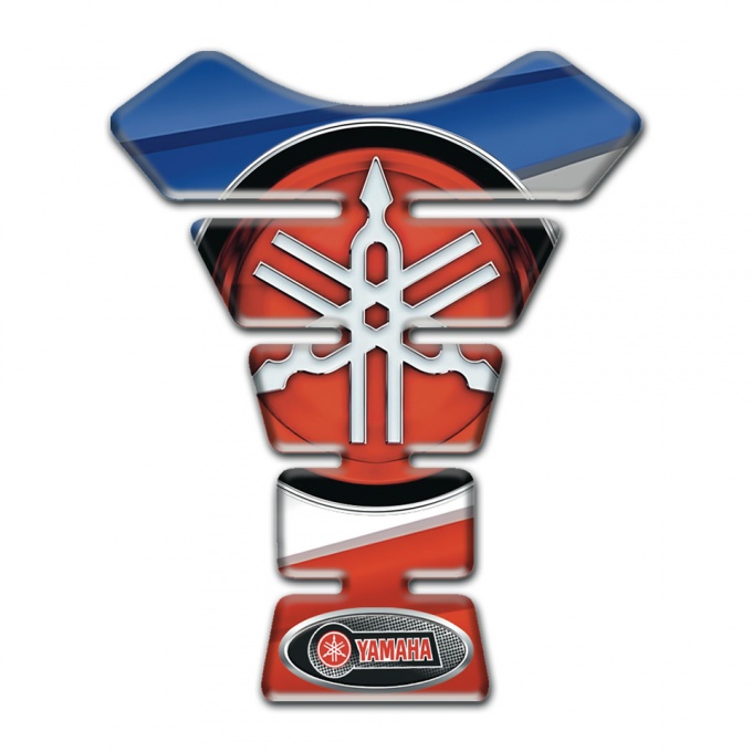 Yamaha Tank Pad Protector Blue Red Design Big Logo Style 