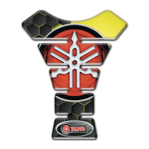 Yamaha Tank Fuse High-Quality Silicone Sticker with Red Big Logo 