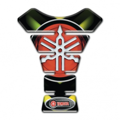 Yamaha Tank Pad Motorbike Black base with Green Yellow Decoration 