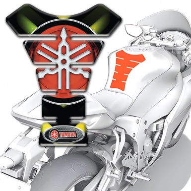 Yamaha Tank Pad Motorbike Black base with Green Yellow Decoration 
