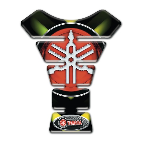 Yamaha Tank Pad Motorbike Black base with Green Yellow Decoration 
