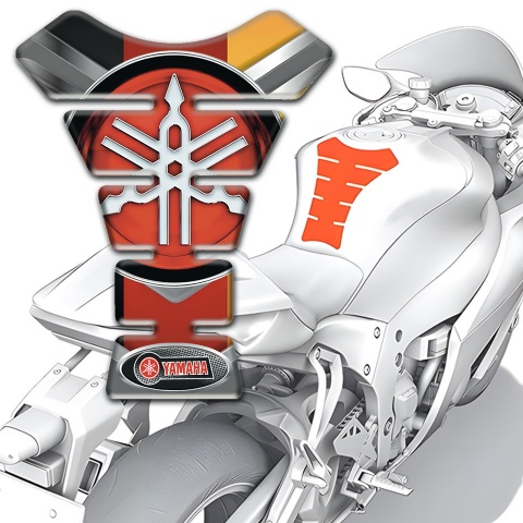 Yamaha Tank Protector Premium Quality Silicone Sticker with Big red Logo 