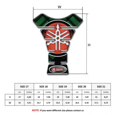 Yamaha Tank Fuse Green Black Colors Base Big Logo Style 