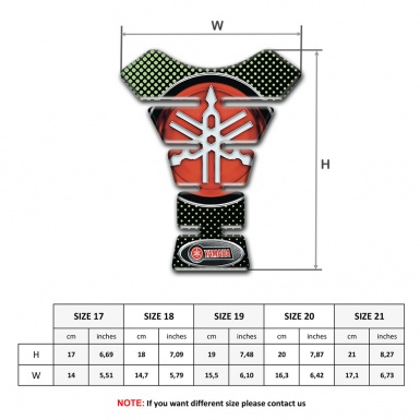 Yamaha Tank Fuse Green Dots Design Big Logo 