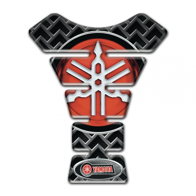 Yamaha Tank Guard Pads Metal Elements base Big Red Logo 