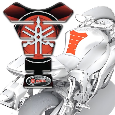 Yamaha Tank Pad Motorbike Black Red edition Classic Red logo 