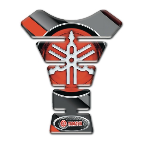 Yamaha Tank Protector Diagonal Gray orange Patterns Style 