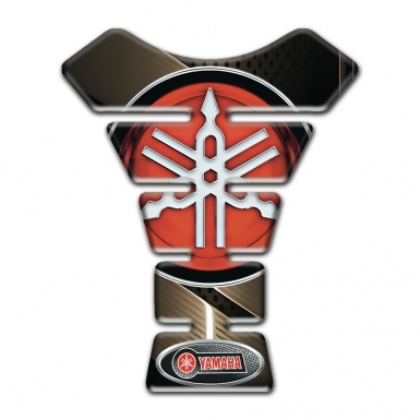 Yamaha Tank Guard Pads Bronze base motif Classic Red logo 