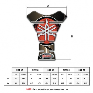 Yamaha Tank Guard Pads Bronze base motif Classic Red logo 
