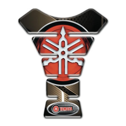 Yamaha Tank Guard Pads Bronze base motif Classic Red logo 