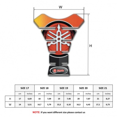 Yamaha Tank Protector Fire effect Base Big Logo style 