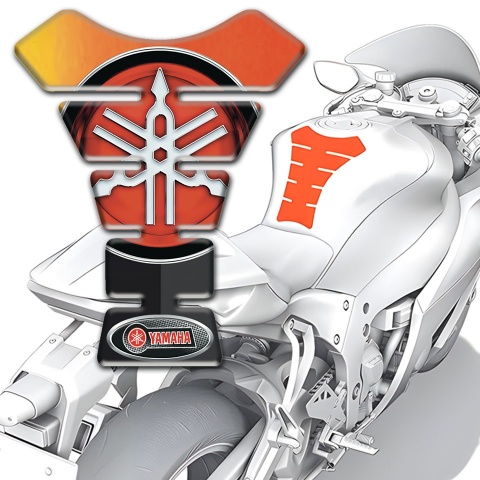 Yamaha Tank Protector Fire effect Base Big Logo style 