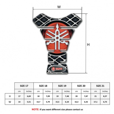 Yamaha Tank Pad Protector Large Grid design Base Classic Logo 