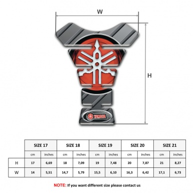 Yamaha Tank Pad Motorbike High End Gray base Classic Red Logo 