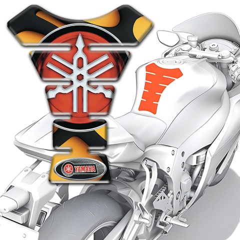 Yamaha Tank Pad Motorbike Amazing Yellow Black Base Style 