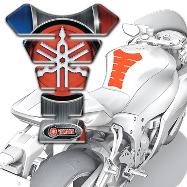 Yamaha Tank Guard Pads Classic Red Logo Motorcycle Style 